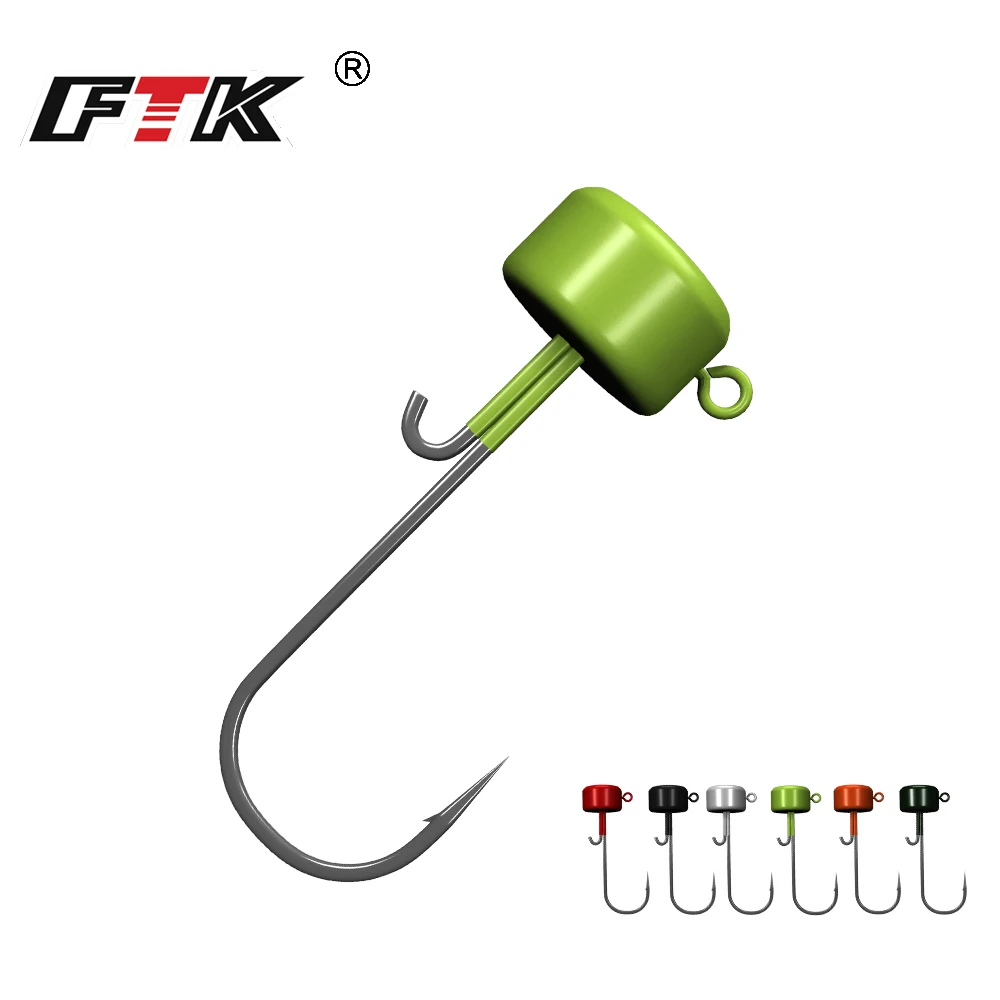 

Джиг-головка FTK Нед, крючок-головка, 1,6 г, 2 г, 3 г, 4,8 г, 5,8 Г