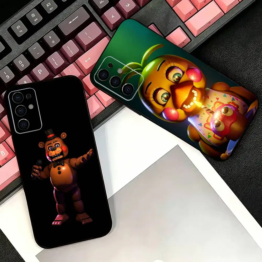 Фото Опасный мягкий черный чехол для телефона Five Nights at Freddy's для Samsung S26,25,24,21,22,21,20,10,9,8,7,6Ultra,Plus,Fe, Lite №1