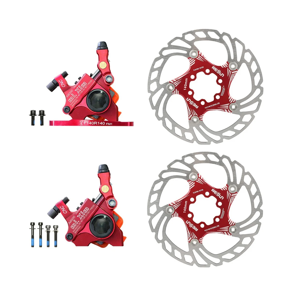 

Mi.Xim Road Vehicles Front and Rear Line Pull Disc Brakes 140 Disc Mountain Bikes Retrofitted with Hydraulic Disc Brakes Parts