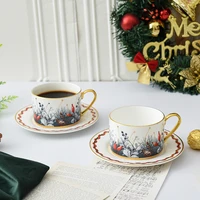 aesthetic coffee cup and saucer bone china creative aftermoon tea mug couple gift porcelain conjunto de copos coffeeware service