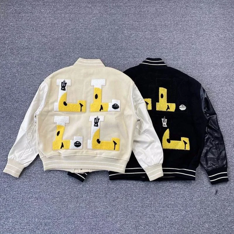 

22SS Embroidery Leather Sleeve Stitching KAPITAL Jacket Men Women EU Size 100% Cotton KAPITAL Coat Fashion Autumn Winter Viking
