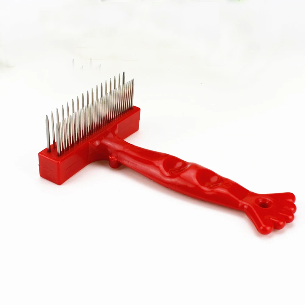 

Расческа для домашних животных, двухрядная щетка из нержавеющей стали, для груминга собак и кошек