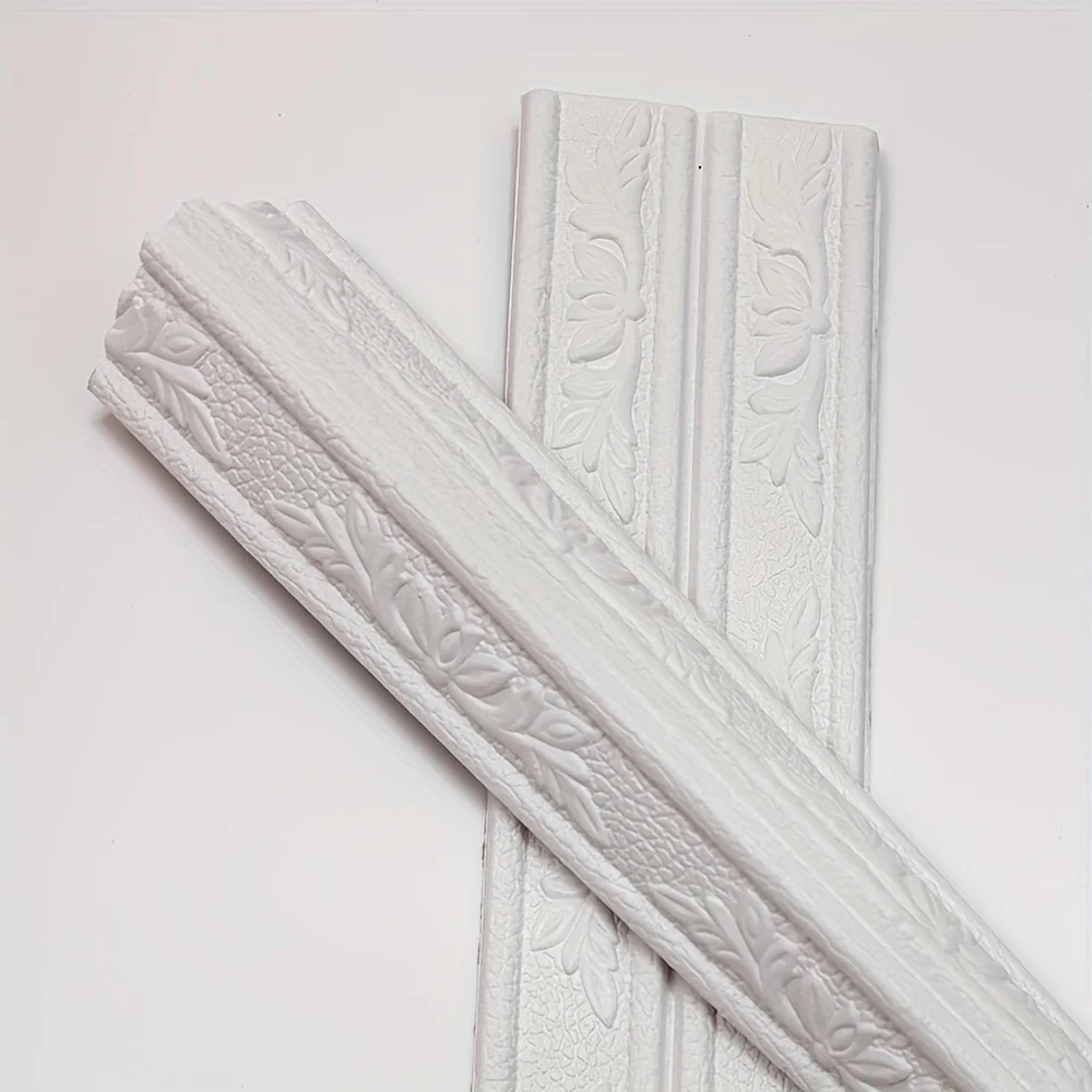 Резьба по цветам, пенопластовый плинтус, водостойкий плинтус, угловая линия талии, наклейка, наклейка на край стены, полосы