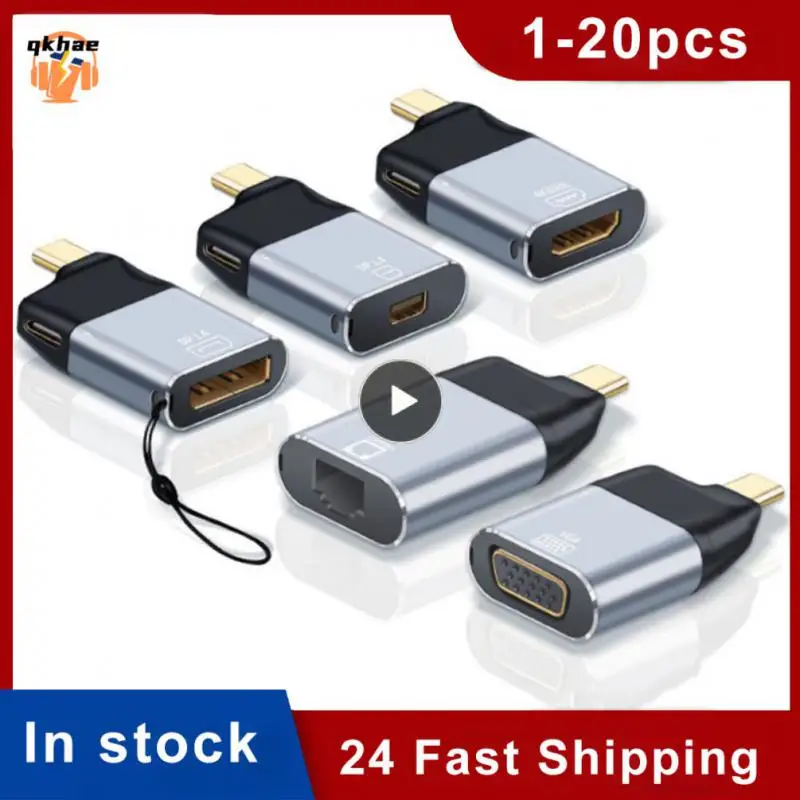 

Mini Adapter Type C To HDMI-compatible/Dp/VGA Adapter USB Type C PD 100W Cable 4K Converter For Phone Samsung Huawei PC Laptop