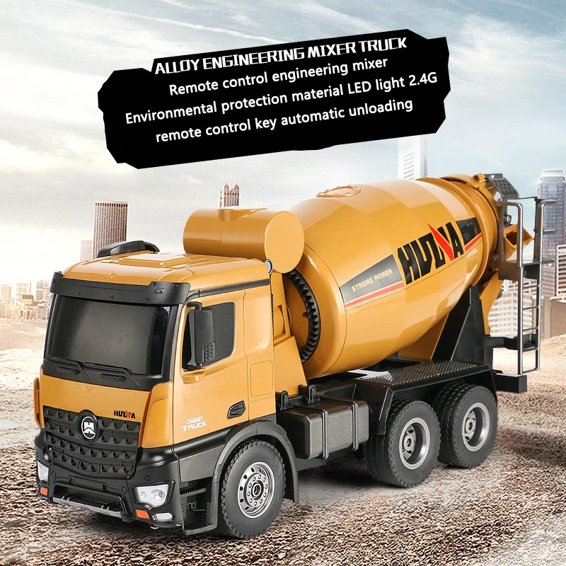 

Бетономешалка Huina, 10 каналов, г100 метров, сверхдлинная, с дистанционным управлением, грузовик, транспортная техника, модель автомобиля, детск...