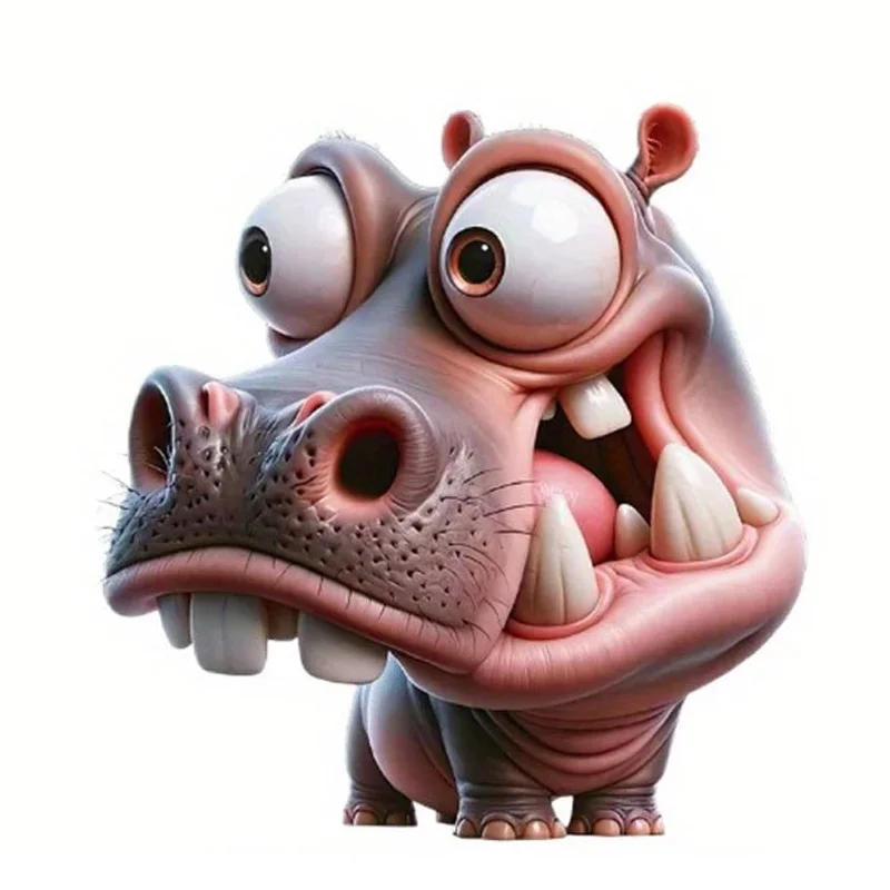 

Наклейка на крышку унитаза Бегемот