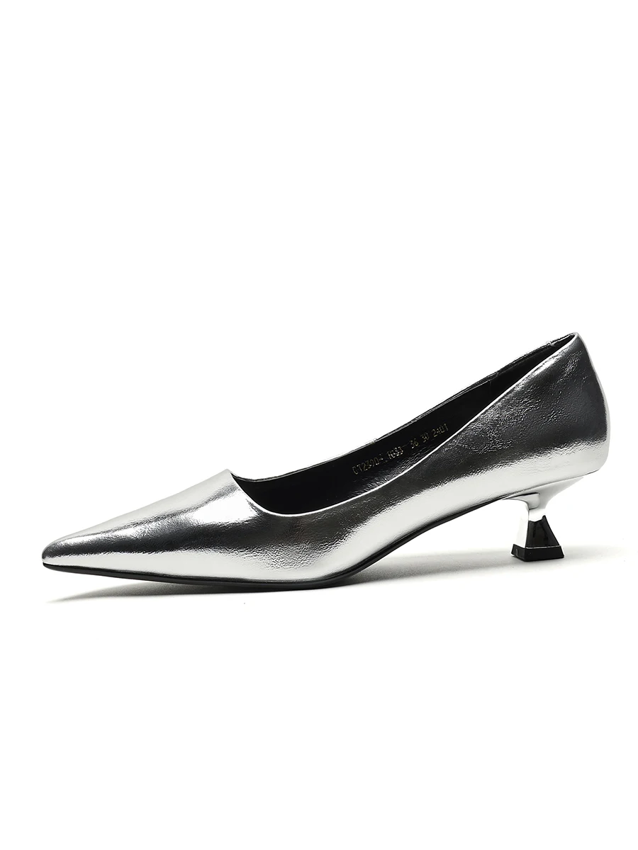 Женские туфли-лодочки из спилка с острым носком туфли для вечеринок на тонком