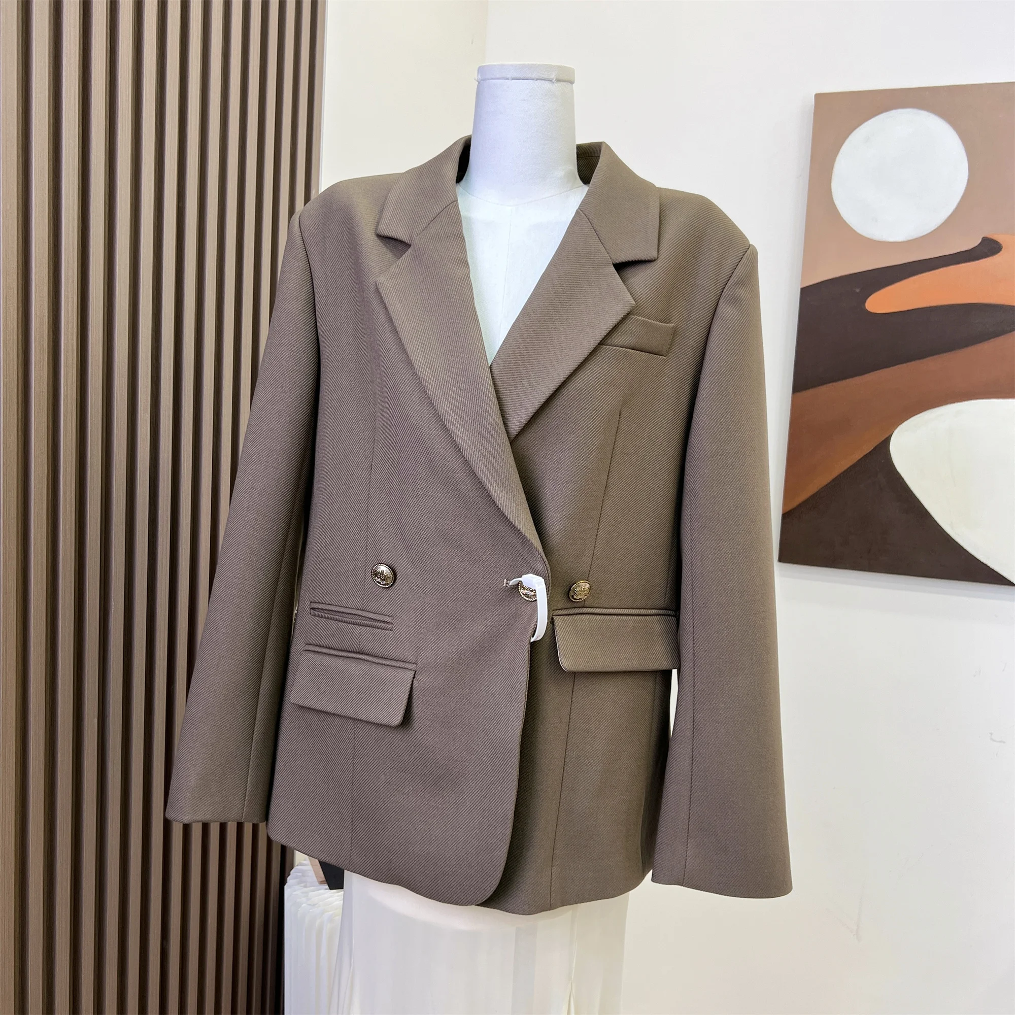 

Женский пиджак UNXX высокого качества, весна-осень 2023, модный офисный двубортный Блейзер, повседневный Топ