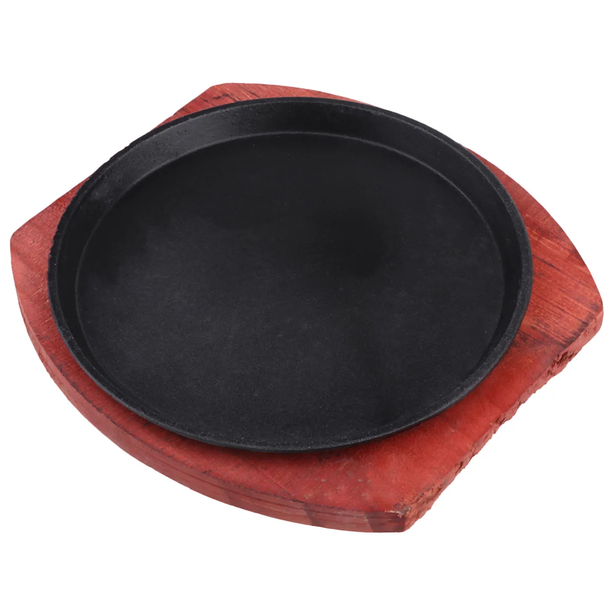 

Japanese Frying Pot Round Steak Plate Steak Pan Stovetop Grill Plate Bamboo Steak Platter