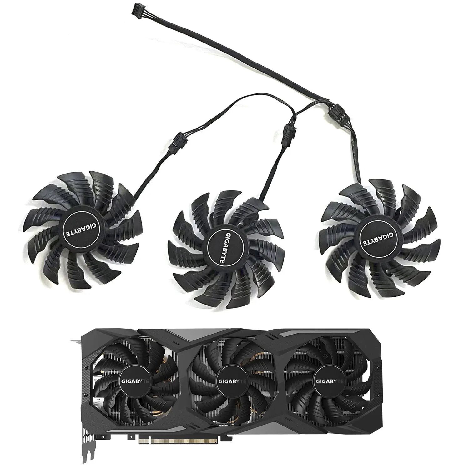 Кулер для видеокарты Gigabyte GeForce RTX 2070 2080 SUPER RTX 2080Ti, 82 мм