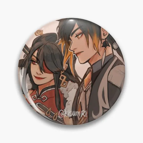 

Мягкая булавка Beidou And Zhongli, мультяшная модная металлическая брошь, декоративный воротник, креативный милый подарок, значок, булавка на лацка...