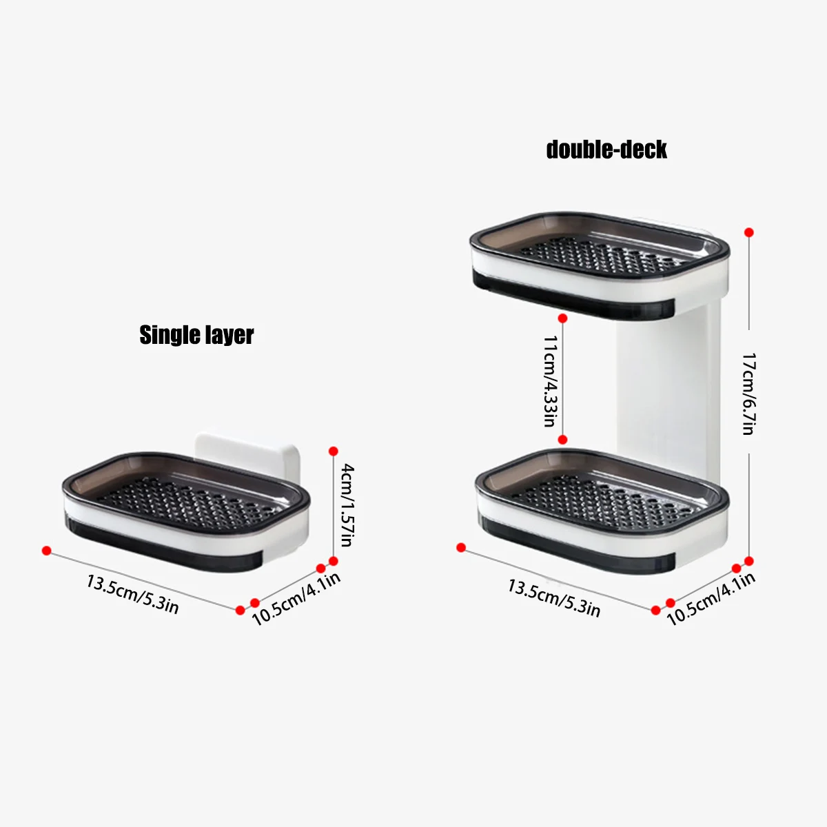 Настенная двухслойная мыльница держатель для слива ящика без перфоратора ящик