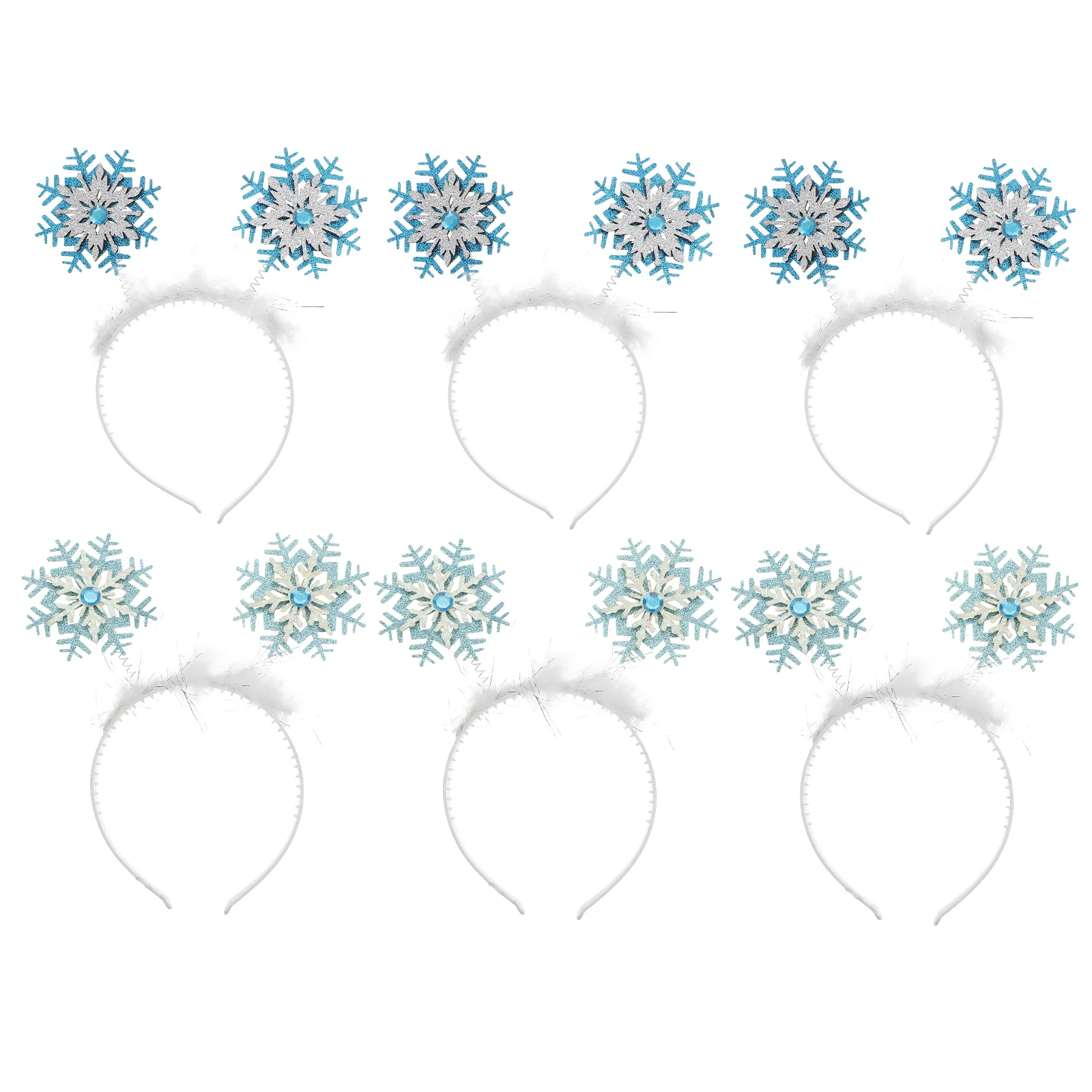 

6 Pcs Snowflake Headband Kids Headdress Clothes for Hair Costume Accessory Creative Hairband Decoration Xmas Party Women's Tie
