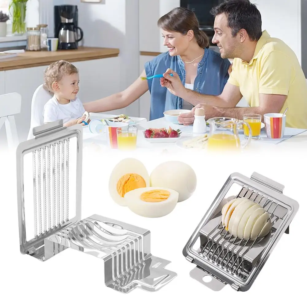 Яйцерезка из нержавеющей стали нарезка для вареных яиц многофункциональная