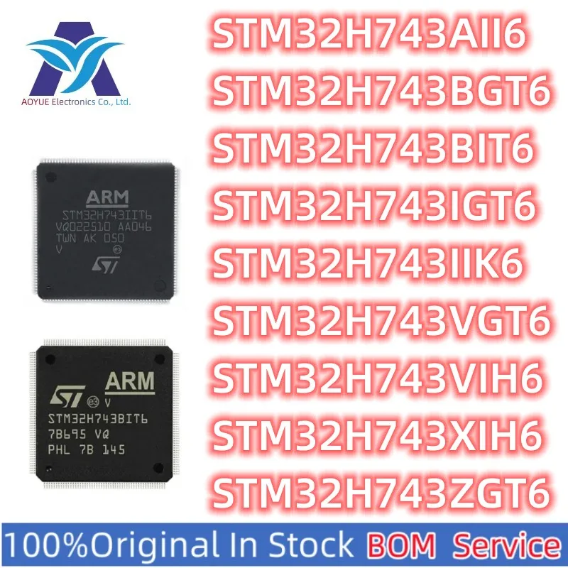 

STM32H743AII6 STM32H743BGT6 STM32H743BIT6 STM32H743IGT6 STM32H743IIK6TR STM32H743VGT6 STM32H743VIH6 STM32H743XIH6 STM32H743ZGT6