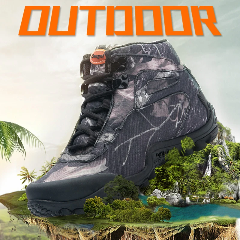 NEW Camo Tactical Boots Men Waterproof Military Tactical Boots Outdoor Combat Shoes Trekking Sneakers Man Hiking Hunting Boots