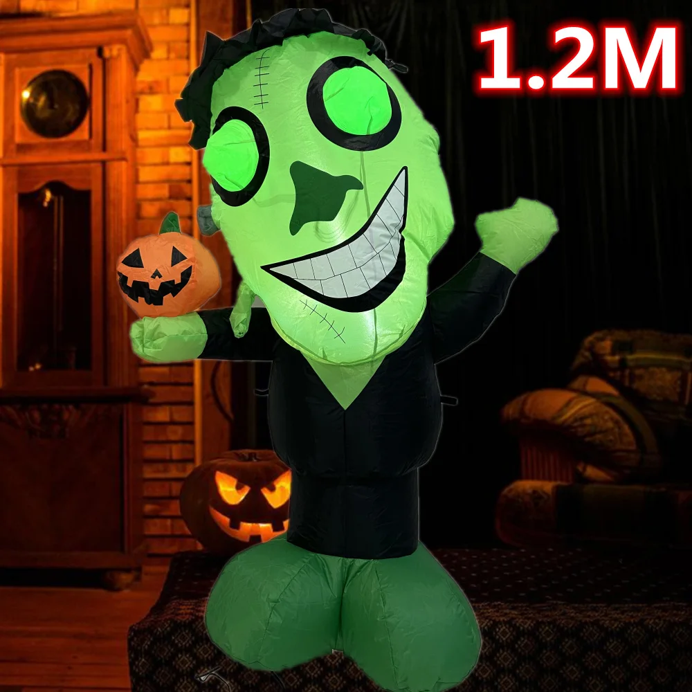 1 2 М Надувное Украшение Для Хэллоуина С Зелеными Глазами Инопланетянина Фото Дом