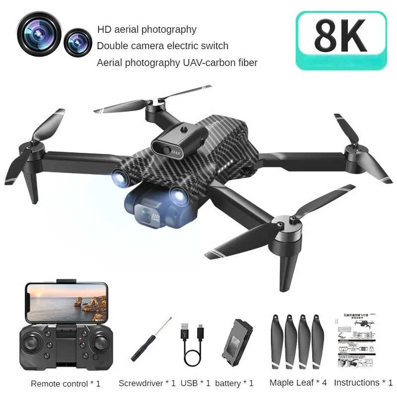 

Drone 8K HD Brushless Motor Gps Real Time Aerial Photography Optical Flow Positioning For Obstacle Avoidance In All Directions