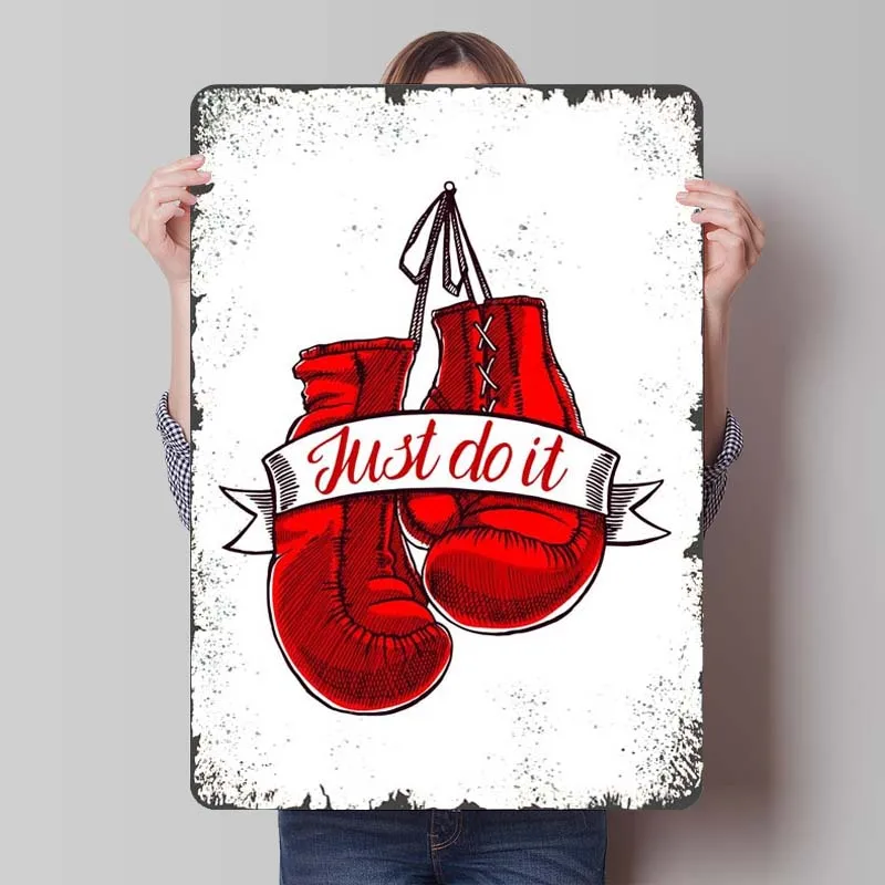 Металлический плакат для бокса украшения комнаты металлические жестяные