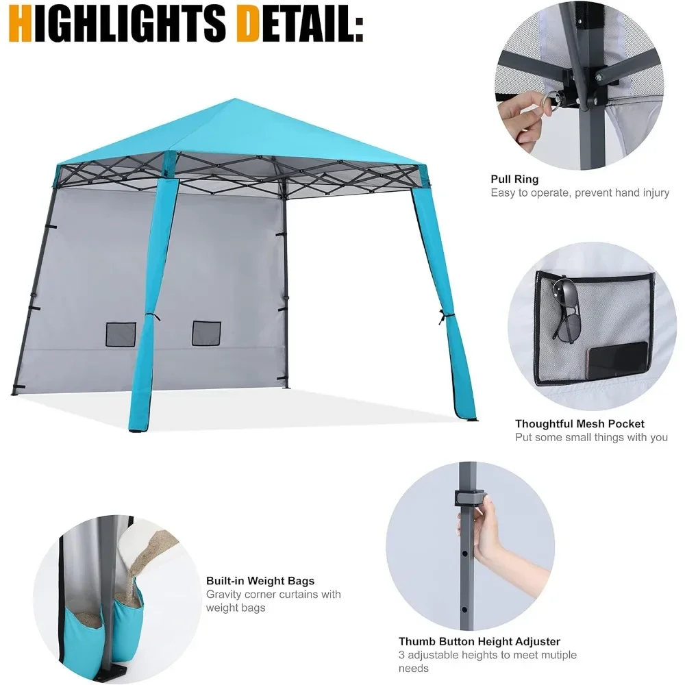 Компактный Легкий Рюкзак навес защита от солнца 8x8 Выдвижной наклонная нога