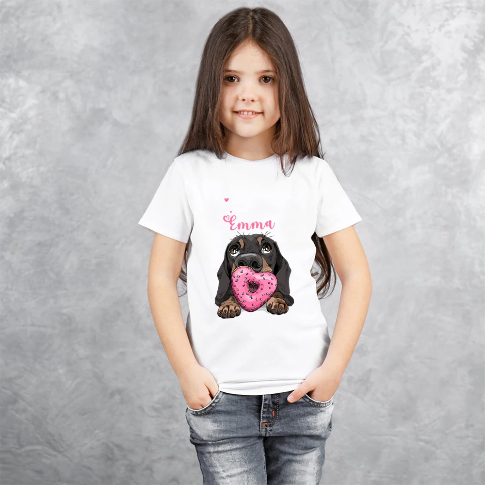 

Personalized Name Boy Girl T Shirts Custom Baby Girl Name Clothes Summer Short Sleeve Tops Kids T Shirt Fashion Set