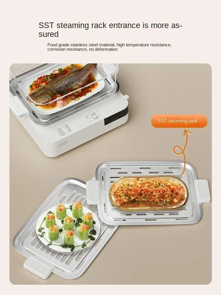 Бытовая пароварка. Маленький. Многофункциональный. Большая емкость. Три слоя.