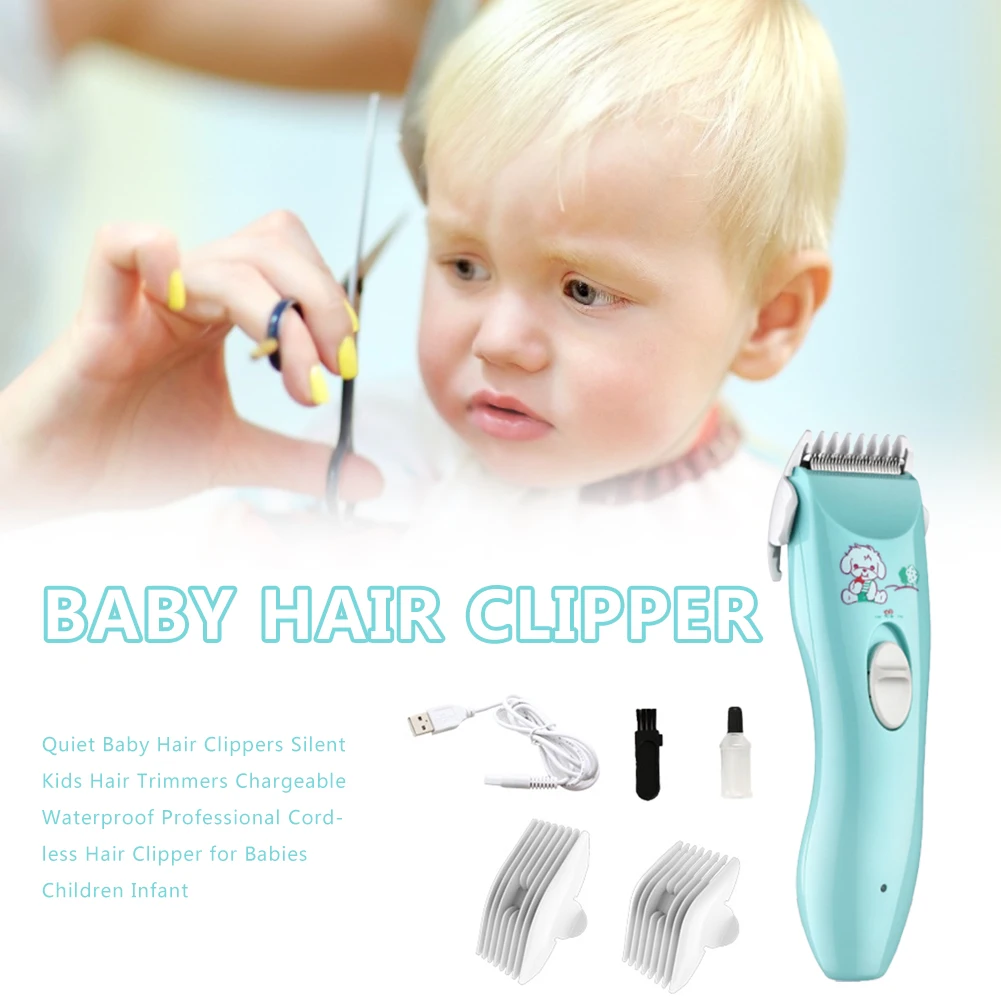 

Professional New Born Hair Clippers Silent Kids Hair Trimmers Chargeable Waterproof Cordless Hair Clipper for Baby Babies Infant