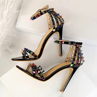 women hollow high heels rivets studded sandals lady sandles stiletto gladiator pumps stripper summer platform rome shoes