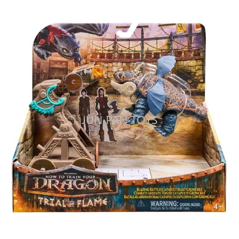 Фото Оригинальный игровой набор DreamWorks Dragons Trial of Flame: Башня с факелом, катапульта, фигурка дракона, арена-замок, игрушка-подарок №5