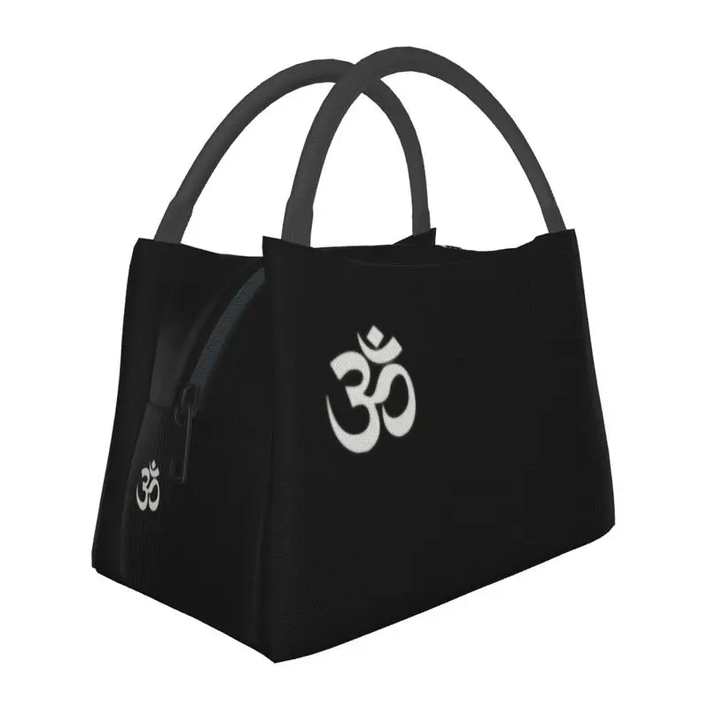 

Om Symbol Insulated Lunch Bags Portable Yoga Spiritual Meditation Buddhism Aum Thermal Cooler Bento Box Beach Camping Travel