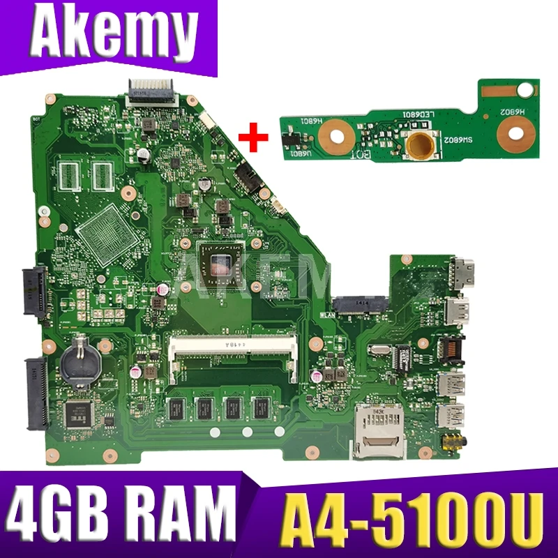 

X550EP X550EA Laptop motherboard for ASUS X550EA F552EP F552E A552E X552E D552E original mainboard 4G RAM A4-5100