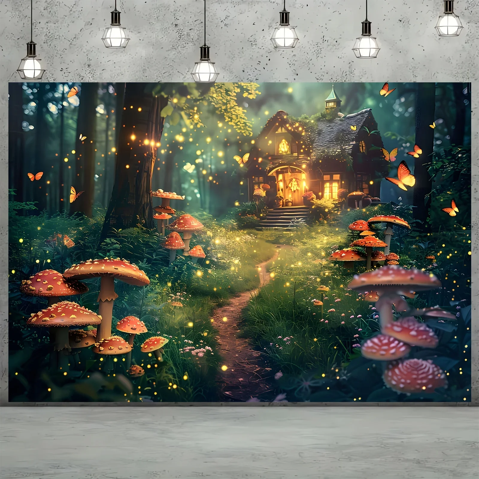 Сказочный фон для фотосъемки с изображением сада сказочного леса подходит весны