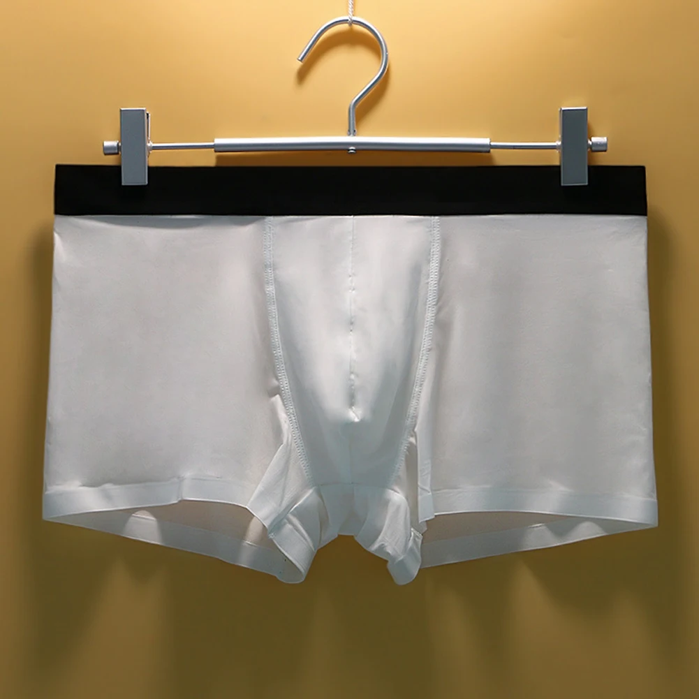 Мужское нижнее белье из ледяного шелка бесшовное брифы U-образные выпуклые трусы