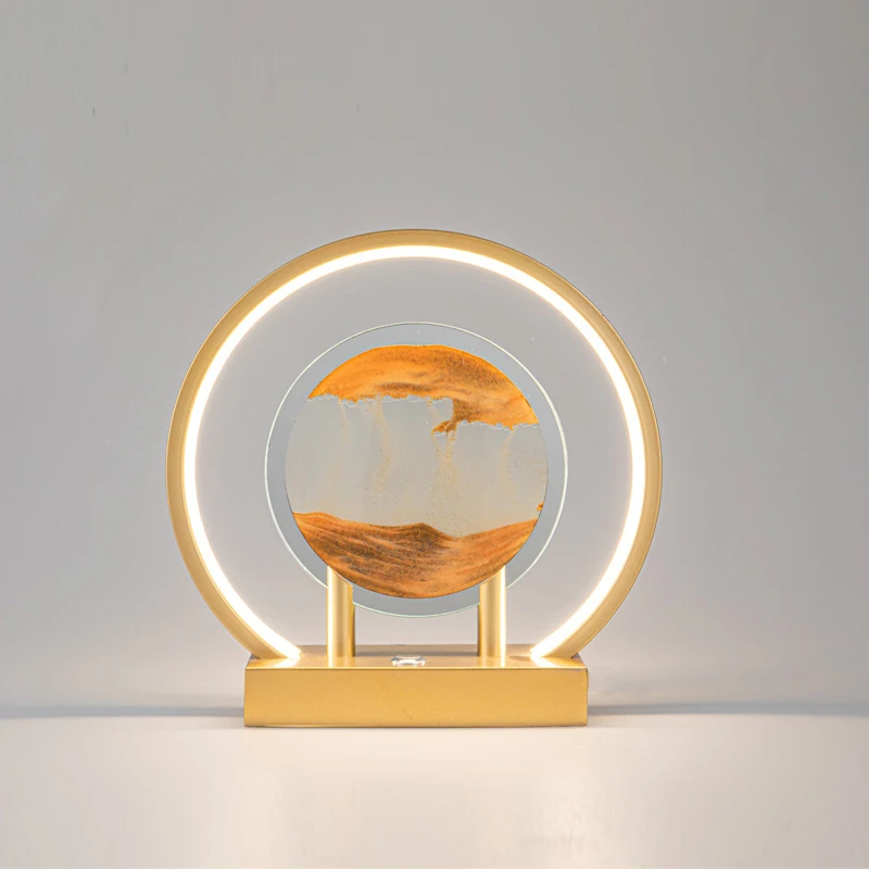 

Creative LED Quicksand Night Light Moving Sand Art Table Lamp USB Bedside Lamps Flowing Sand Ornament Office Home Decor Gifts