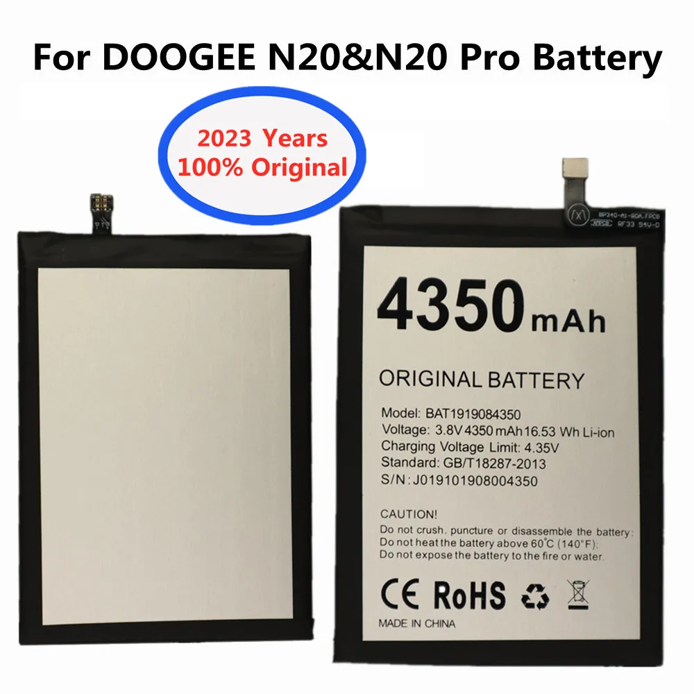 

2023 Years 100% Original Battery BAT1919084350 4350mAh for DOOGEE N20 N20Pro N20 Pro Mobile Phone Bateria + Tracking number