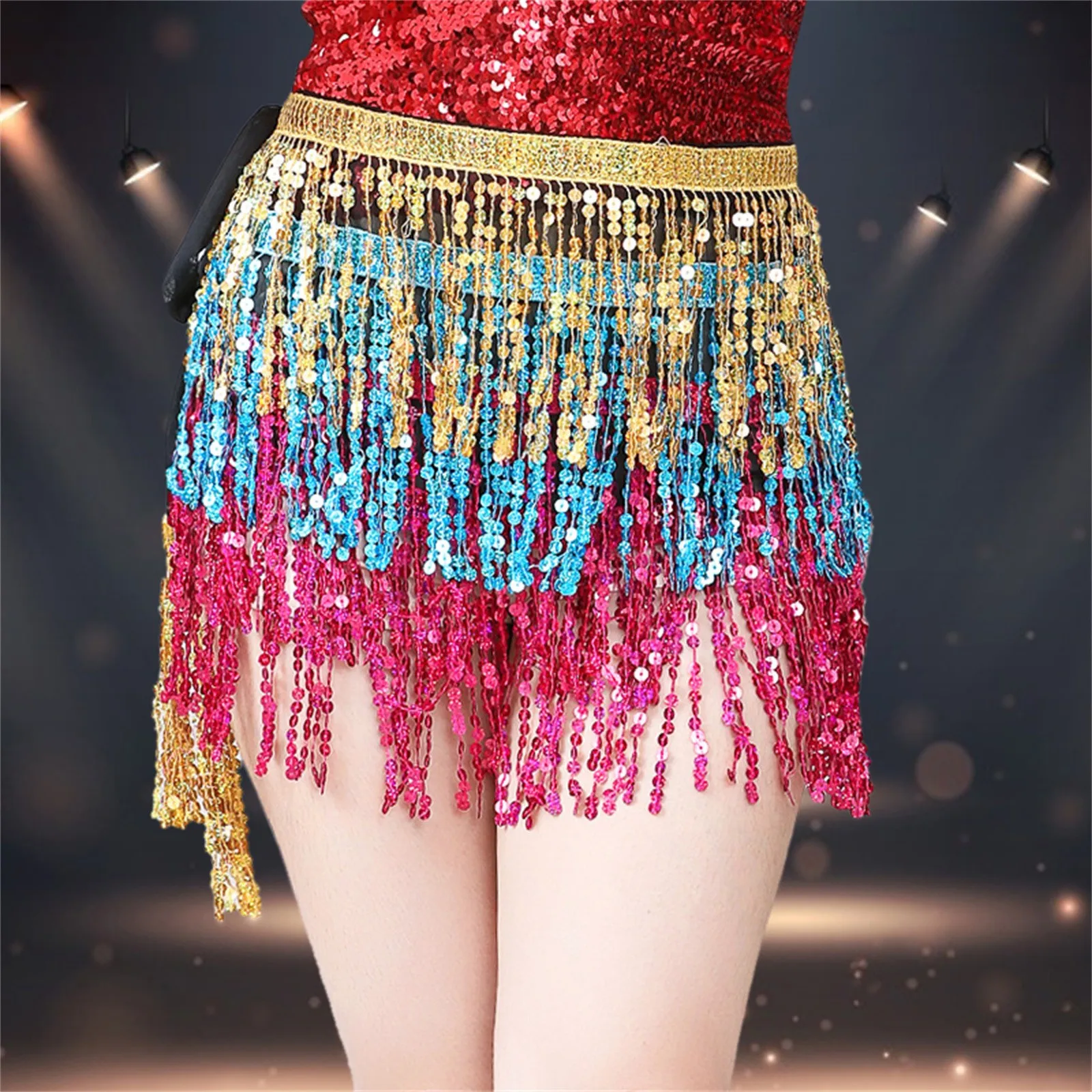 

Sequin Fringe Women's Nightclub Skirt Skirt Stage With Sparkly Sparkly Costume Fashion Skirt Leather Skirts for Women