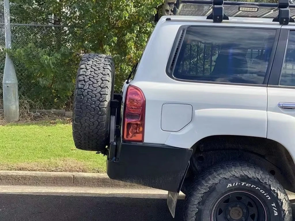 Фото Стальной задний бампер для Nissan Patrol Y61 GU, усиленная защита для бездорожья, аксессуары для стайлинга и тюнинга. №5