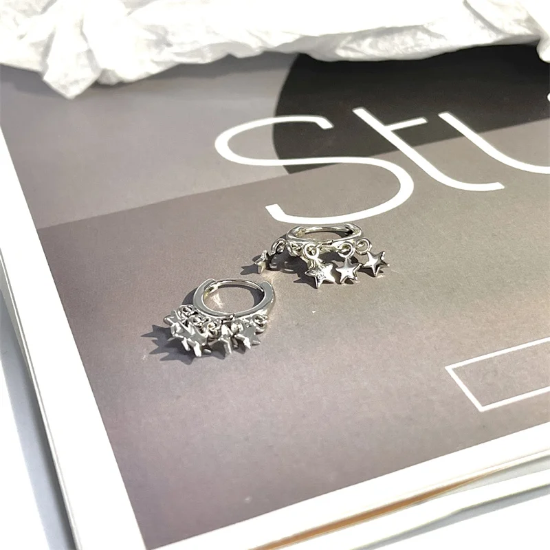 Модные серьги-кольца с кисточками и звездой для женщин свадебные украшения