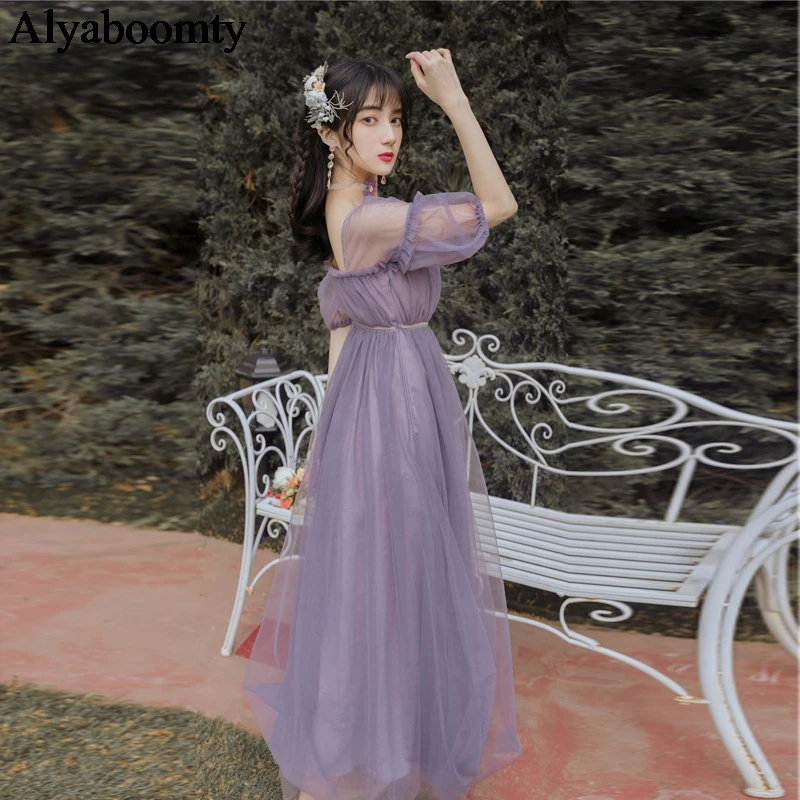 Летнее женское длинное романтичное платье макси с вырезом-лодочкой высокой