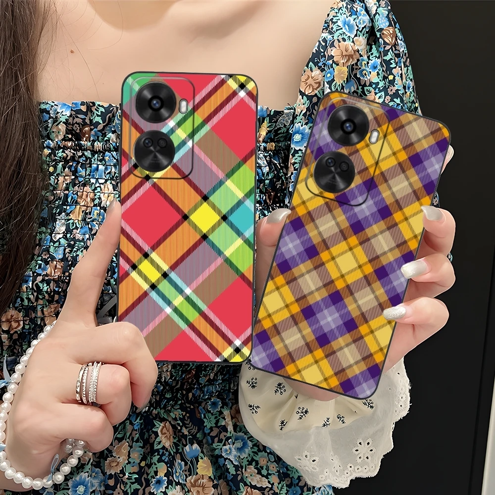 Чехол для мобильного телефона с решетчатой текстурой сетки Huawei Nova 12 11 10 9 8 7 Pro SE 5G