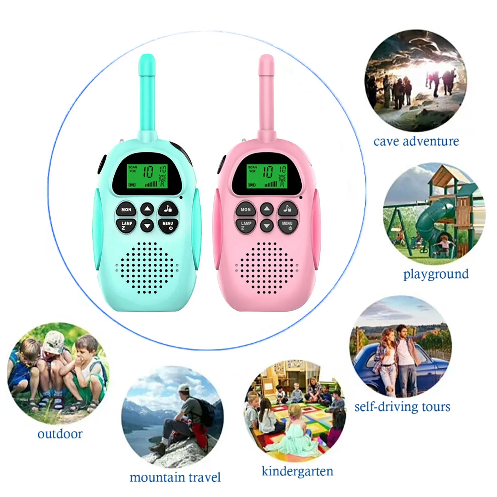 2PCS 3-5Km Two Way ยาว Walkie Talkies วิทยุ Interphone ของเล่นเด็กกลางแจ้งเดิน Camping ของขวัญ