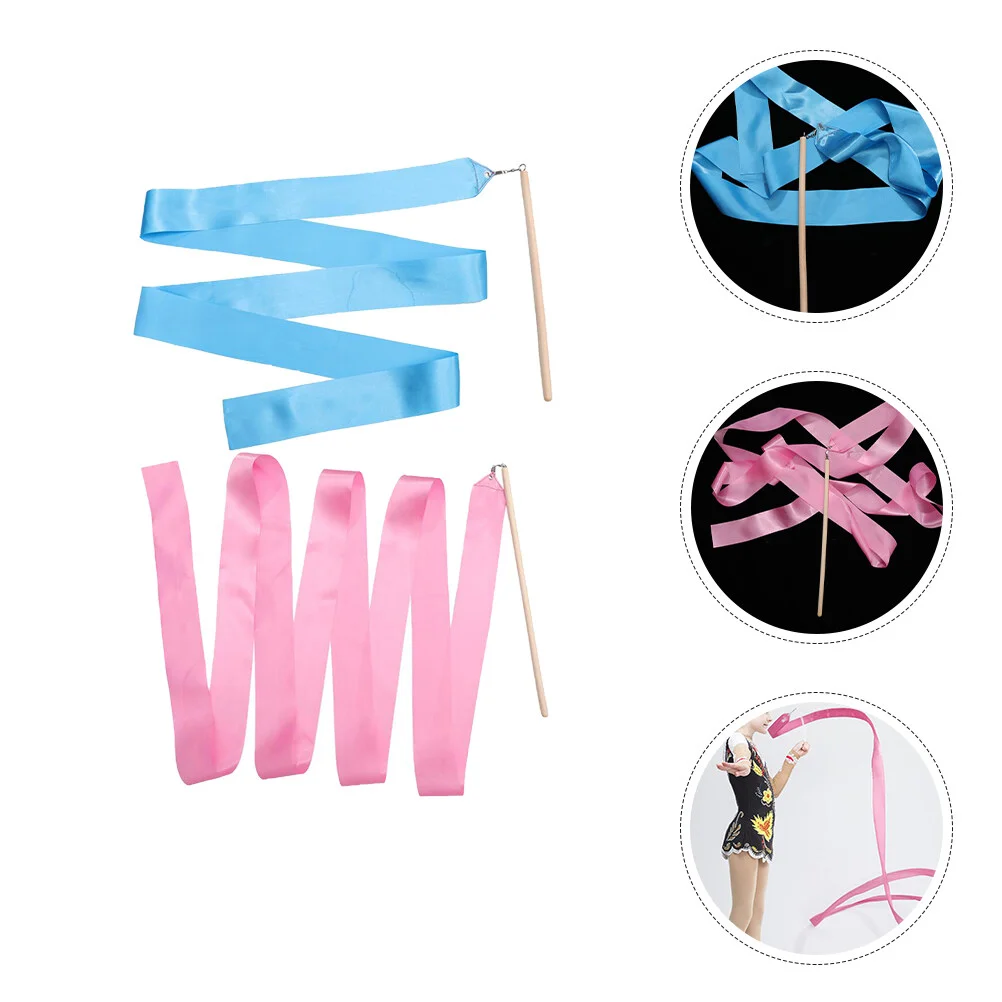 

Accessories Dance Ribbons Decorative Gymnastic Training Adults Bright Color Dancing Artistic Rod Performing Gymnastics