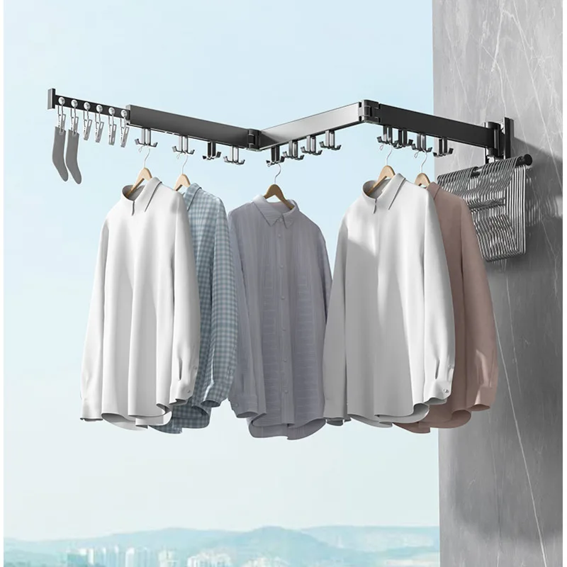 

Home Hangers For Clothes Invisible Folding Clothes Drying Rack 360 Degree Rotating Drying Rack Stable Load-bearing Clothes Rack