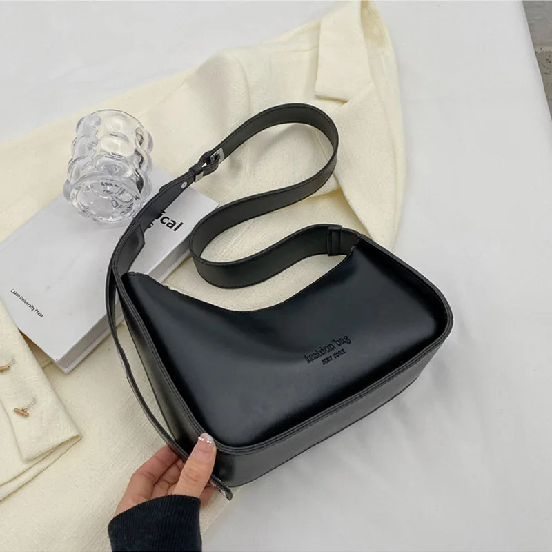 

Luxury Simple Crossbody Bags For Women 2023 Solid Leather Shoulder Bag Women Satchels Wide Straps Fashion Bag Female Handbag