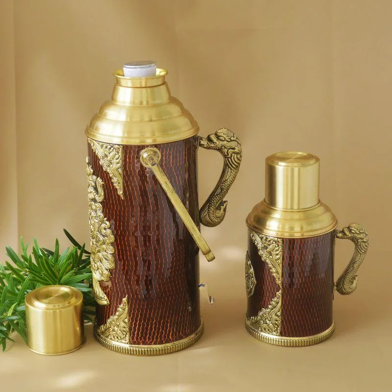 Тибетский монгольский резная медная чашка в ретро-стиле бытовой медный