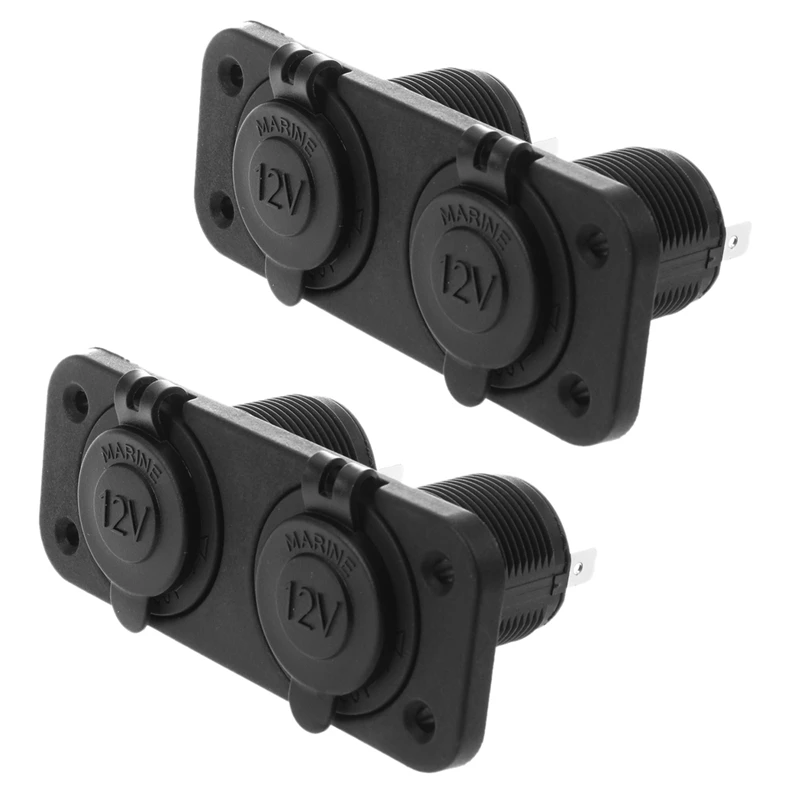 

2X Car Auto Engine 2 Trade Cigarette Lighter Socket Adapter 12V / 24V Waterproof