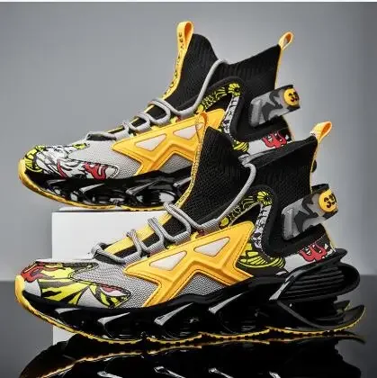 Мужские кроссовки для бега сетчатые амортизирующие с лезвиями отдыха и спорта 2023