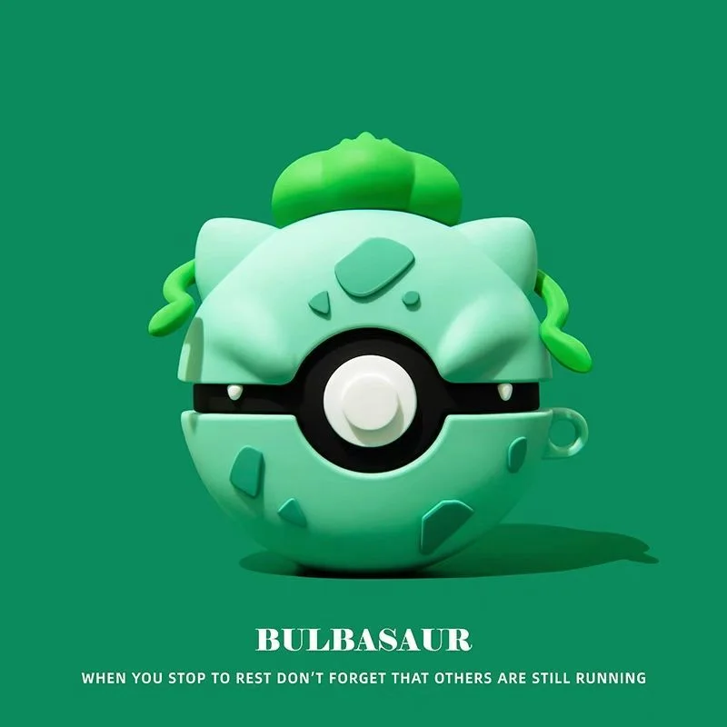 Pokemon custodia per Apple AirPods 1 2 3 Airpod Pro 3D stile Bulbasaur 2