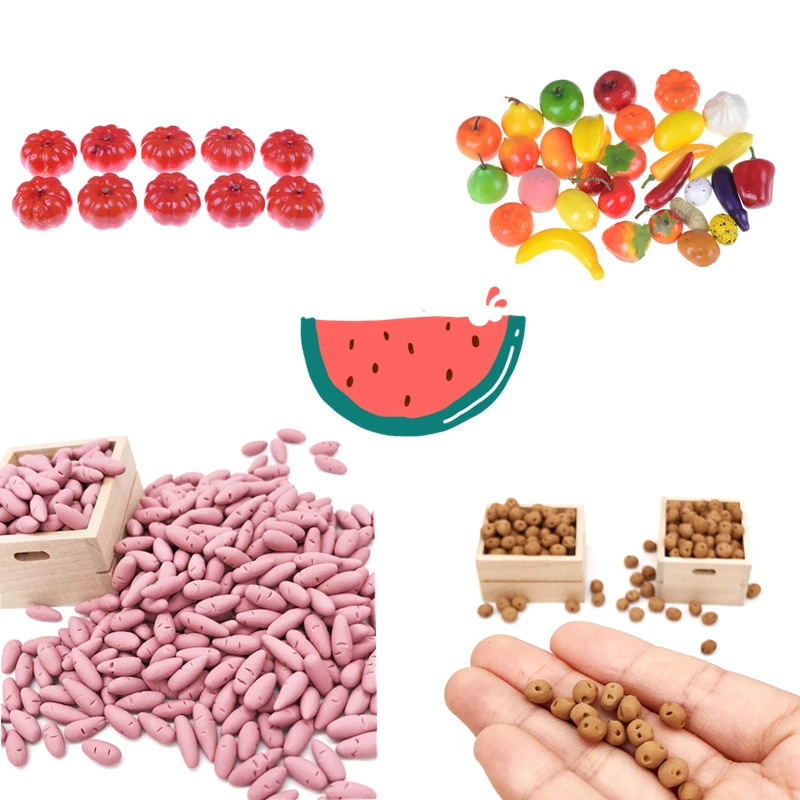 

Миниатюрный Кукольный домик для ролевых игр, мини еда ручной работы, фрукты, овощи, картофель, сладкий картофель, кухонная декорация 1:12, куко...