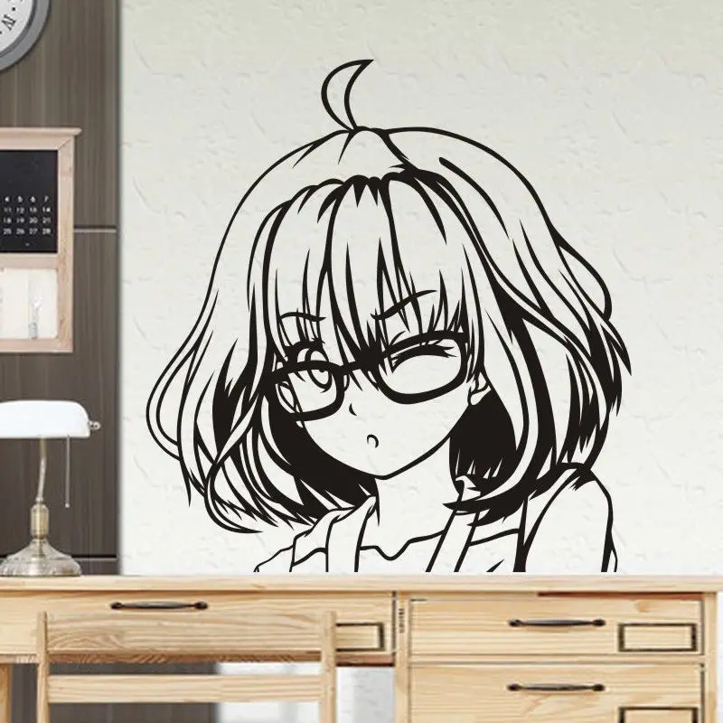 Наклейка на стену Beyond the Boundary виниловые стеклянные наклейки Kuriyama Mirai декор для